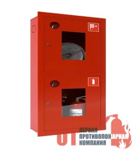 Шкаф пожарный ШПК-320 ВО (К/Б)  1300х570х230 (1 рукав, 2 огнет.)